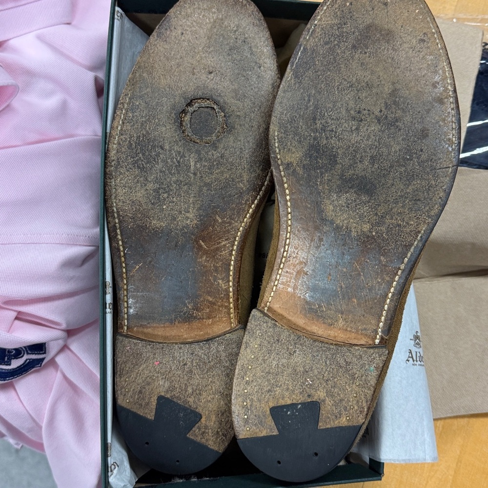 Alden Men's Tan Suede Tassel Loafers - Picture 4 of 5